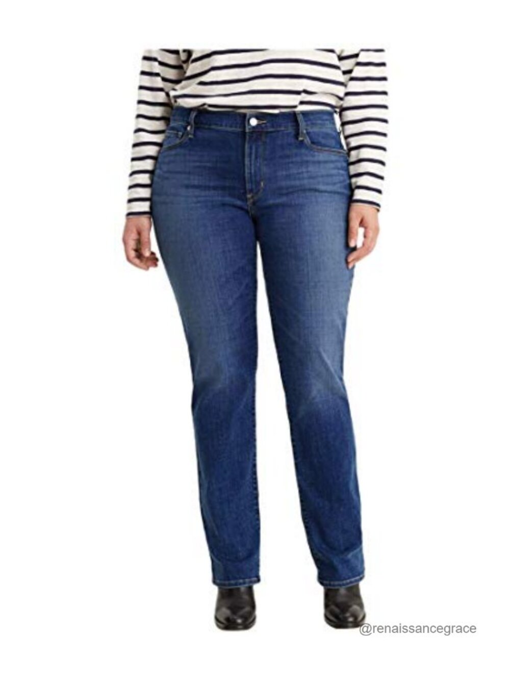Levi's Classic Straight Leg Mid Rise Stretch Denim Jeans